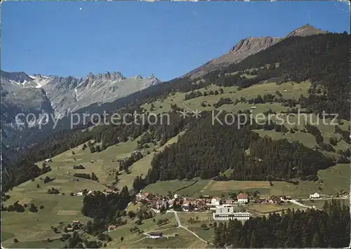 Valens Baederklinik mit Pizol und Graue Hoerner / Valens /Bz. Sarganserland