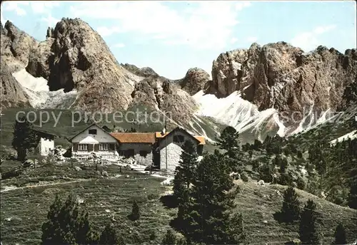 St Christina Rifugio Firenze Geislerhuette Kat. Groeden Suedtirol