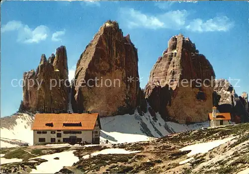 Drei Zinnen Drei Zinnen Huette  Kat. Dolomiten Suedtirol