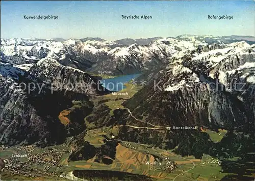 Pertisau Achensee Fliegeraufnahme Rofangebirge Karwendelgebirge Maurach Kat. Eben am Achensee