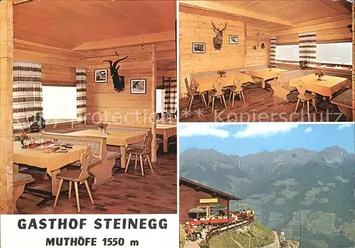 Dorf Tirol Gasthof Steinegg Muthoefe Kat. Tirolo