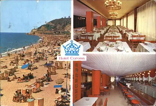 Calella Hotel Corona Speiseraum Bar Strand Kat. Barcelona