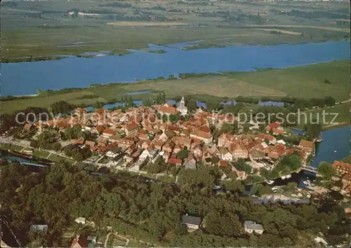 Hitzacker Elbe Fliegeraufnahme mit Altstadt Kat. Hitzacker (Elbe)