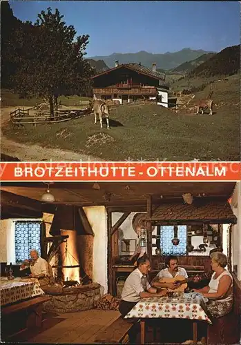 Walchsee Tirol Brotzeithuette Ottenalm Gaststube Kat. Walchsee