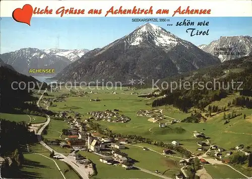 Achenkirch Achensee mit Seekarspitze Fliegeraufnahme