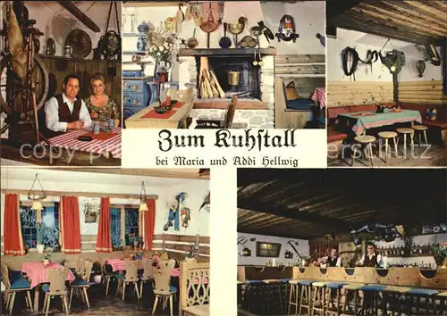 Reit Winkl Gasthof Zum Kuhstall Maria und Addi Hellwig Gaststube Kaminzimmer Bar Kat. Reit im Winkl