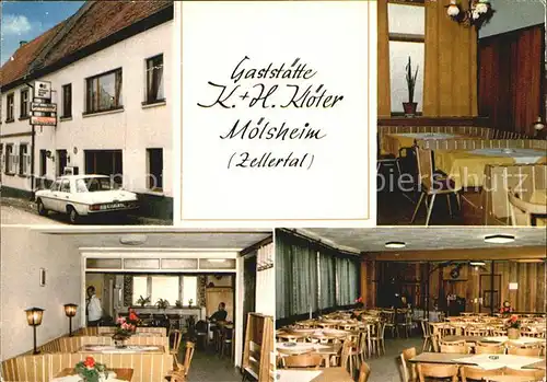 Moelsheim Gaststaette KH Kloeter Gaststube Speisesaal Kat. Moelsheim
