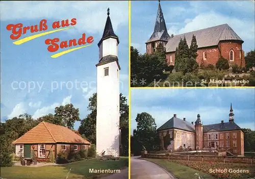 Sande Friesland Marienturm Schloss Godens Sankt Magnuskirche Kat. Sande