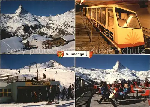 Zermatt VS Restaurant Sunnegga Express Bergstation Kat. Zermatt
