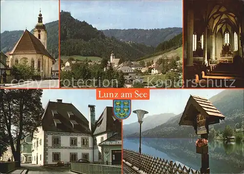 Lunz See Niederoesterreich Zweischiffige gotische Kirche Amonhaus  Kat. Lunz am See