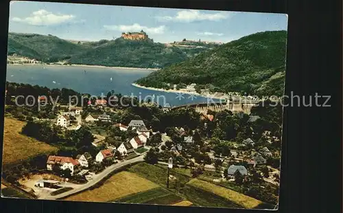 Edersee Sperrmauer Schloss Waldeck Kat. Edertal