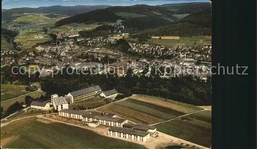 Bad Berleburg Blick zum Schloss NH Klinik Odeborn Gaestehaeuser Kat. Bad Berleburg