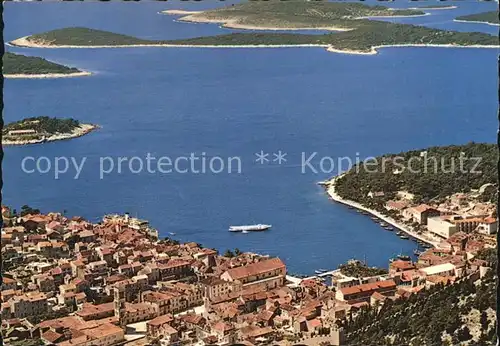 Hvar Fliegeraufnahme mit Hafen Kat. Kroatien