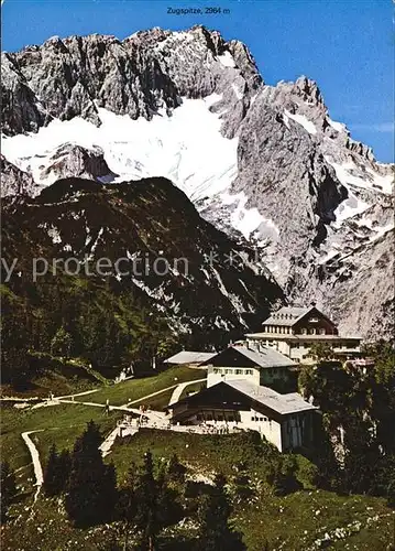 Garmisch Partenkirchen Kreuzeckhaus mit Seilbahn Kat. Garmisch Partenkirchen