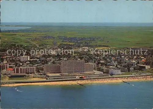 Westerland Sylt Fliegeraufnahme Kurzentrum Promenade Strand Kat. Westerland