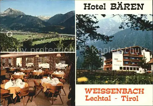Weissenbach Lech Hotel B?ren Kat. Weissenbach am Lech