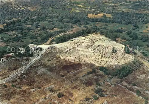 Kreta Crete Fliegeraufnahme Der minoische Palast Kat. Insel Kreta