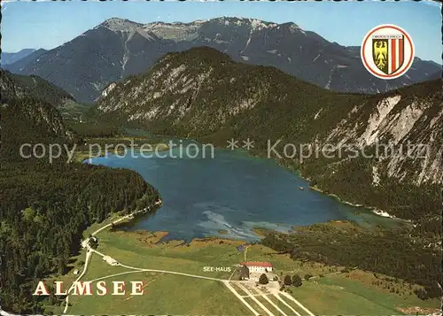 Almsee Fliegeraufnahme Kat. Gruenau im Almtal Salzkammergut