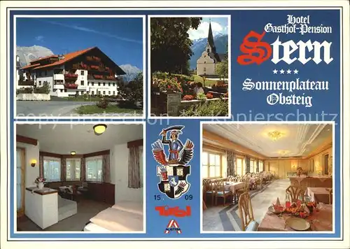 Obsteig Tirol Hotel Gasthof Pension Stern Doppelzimmer Aussenansicht Speiseraum  Kat. Obsteig
