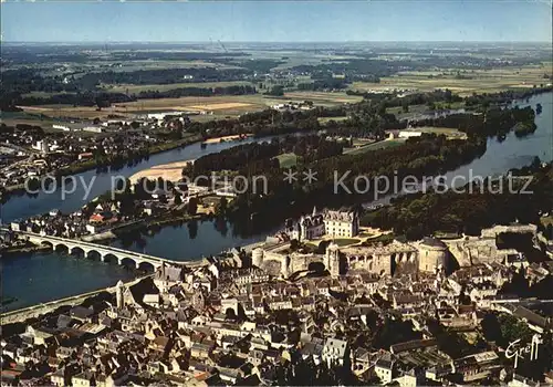 Amboise Fliegeraufnahme mit Chateau Kat. Amboise