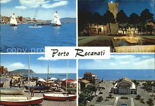 Recanati Strand Segelboote Kat. Italien
