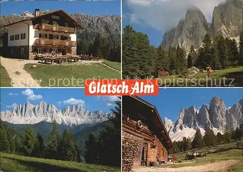 Villnoess Glatsch Alm Kat. Bozen Suedtirol