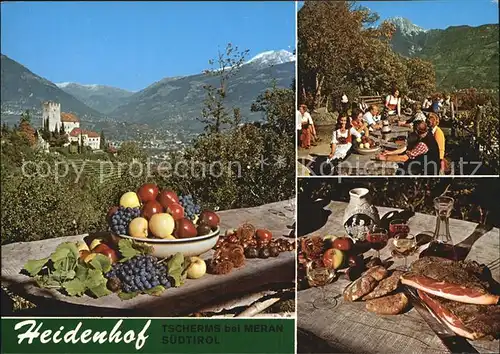 Tscherms Gasthaus Heidenhof Kat. Meran Suedtirol