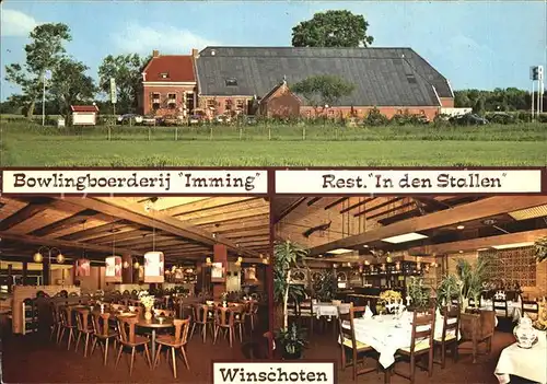 Winschoten Bowlingboerderij Imming Restaurant In den Stallen Winschoten Kat. Niederlande