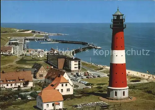 Hoernum Sylt mit Leuchtturm und Hafen Kat. Hoernum (Sylt)
