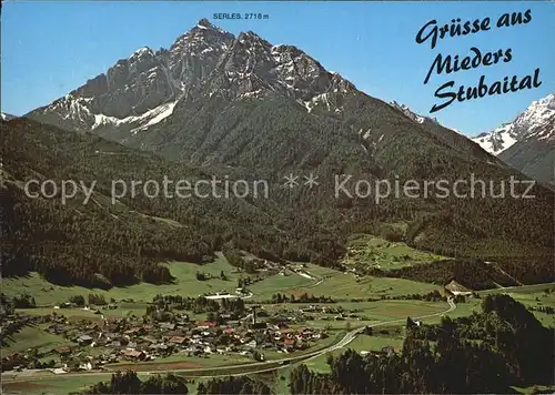 Mieders Tirol Stubaital Fliegeraufnahme Kat. Mieders