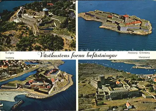 Varberg Kungaelv Alvsborg Goeteborg Marstrand Fliegeraufnahmen Kat. Varberg