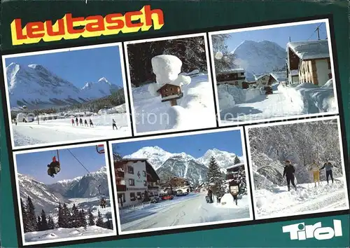 Leutasch Kirchplatz Hohe Munde Altes Bauernhaus Winter Kat. Leutasch Tirol
