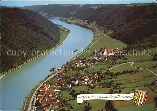 Engelhartszell Donau Oberoesterreich Trappistenkloster Engelszell Fliegeraufnahme Kat. Engelhartszell