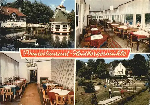 Haan Rheinland Ponyrestaurant Heidbergermuehle Gastraum Muehle Minigolf Kat. Haan