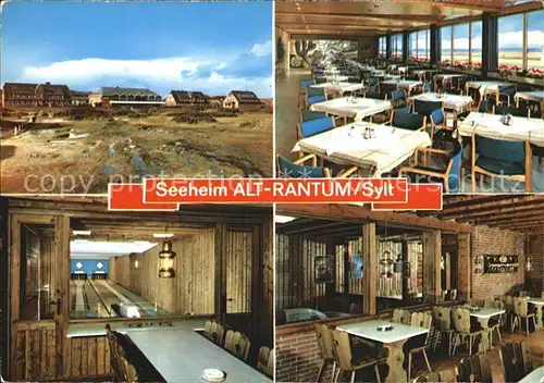 Alt Rantum Seeheim Gaststube Speisesaal Kegelbahnen