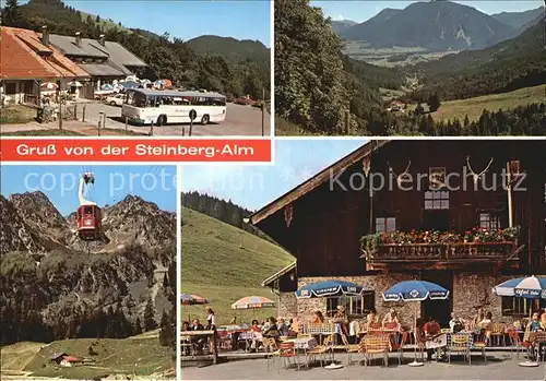 Ruhpolding Steinberg Alm Panorama Seilbahn Terrasse Kat. Ruhpolding