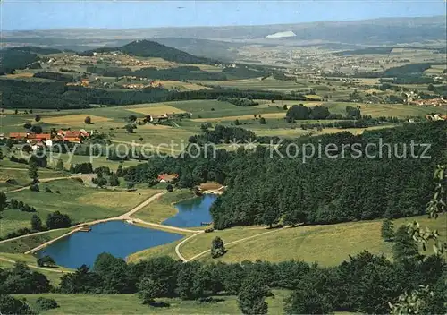 Wasserkuppe Rhoen mit Guckaisee Poppenhausen Ebersburg Neuhof Monte Kali Fliegeraufnahme Kat. Poppenhausen (Wasserkuppe)
