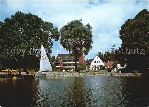 Malente Gremsmuehlen Landhaus am Kellersee Segelboot Kat. Malente