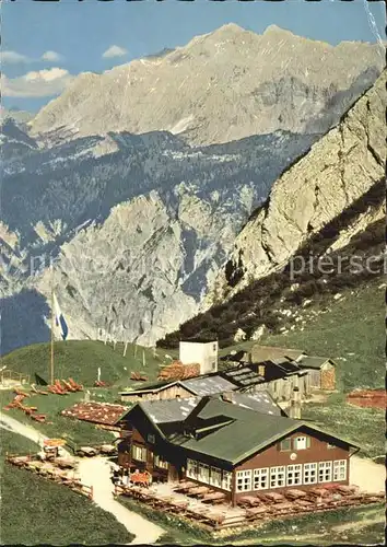 Wetterstein Hochalm mit Wettersteinwand und Wettersteinspitze Kat. Oberstdorf