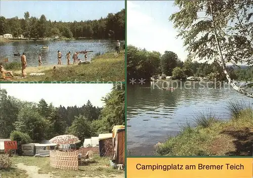 Gernrode Harz Campingplatz Bremer Teich Badestrand Panorama Kat. Gernrode Harz