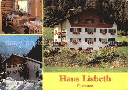 Partenen Vorarlberg Haus Lisbeth Gaststube Kat. Gaschurn