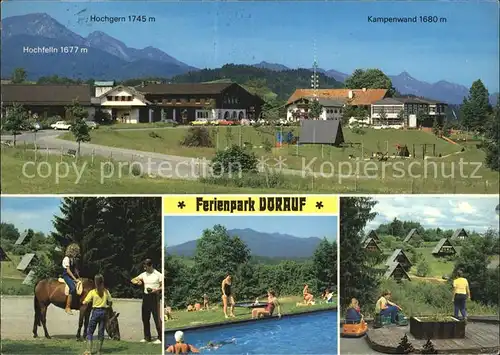 Siegsdorf Oberbayern Ferienpark Vorauf Reiten Schwimmbad Hochgern Hochfelln Kampenwand Kat. Siegsdorf