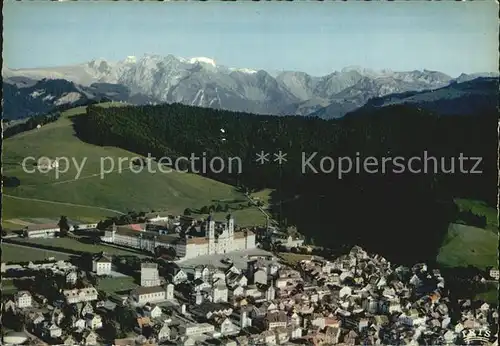 Einsiedeln SZ Kloster Fliegeraufnahme Kat. Einsiedeln