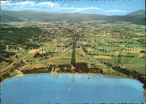Klagenfurt Woerthersee Fliegeraufnahme