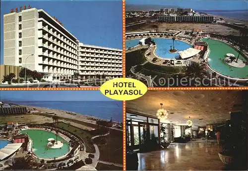 Roquetas de Mar Hotel Playasol Swimmingpool Fliegeraufnahme Foyer Kat. Costa de Almeria
