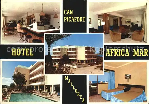 Can Picafort Mallorca Hotel Africa Mar Bar Hotelhalle Pool Zimmer Kat. Spanien