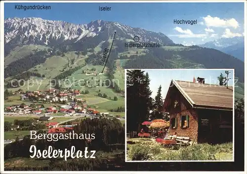 Oberjoch Berggasthaus Iselerplatz am Iseler Allgaeuer Alpen Kat. Bad Hindelang