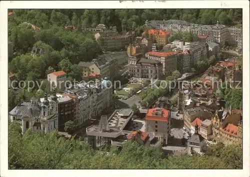 Karlovy Vary Ansicht vom Berg aus Kurhaeuser Hotels Kat. Karlovy Vary Karlsbad
