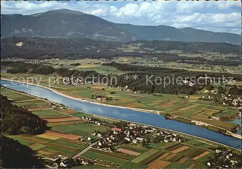 St Niklas Drau Stausee Gottestal Gerlitzen Fliegeraufnahme