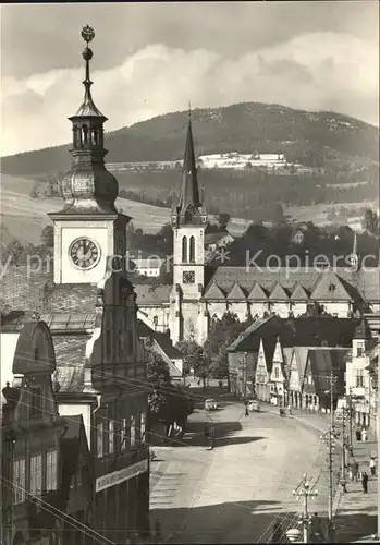 Vrchlabi Goticky kostel Radnice Gotische Kirche Rathaus Kat. Hohenelbe